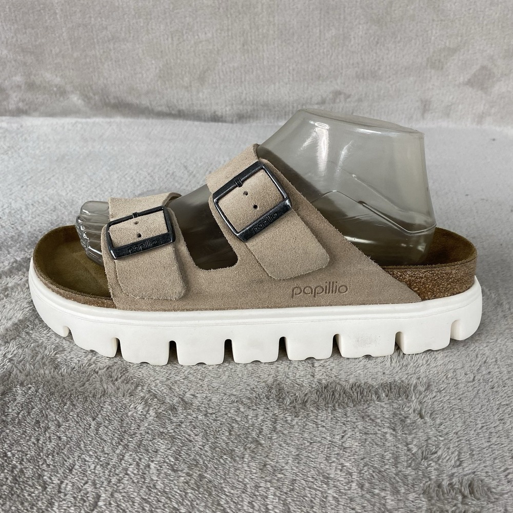 Birkenstock Papillio Arizona Chunky Sandals Womens US 10 EU 41 Sand Slide NEW - Picture 2 of 11